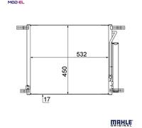 MAHLE AC 707 000S Air conditioning condenser