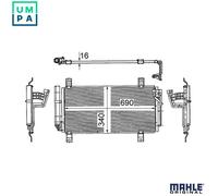 MAHLE AC 714 000S Air conditioning condenser