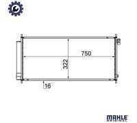 MAHLE ORIGINAL AC 717 000S Air conditioning condenser