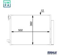 MAHLE AC 73 000S Air conditioning condenser