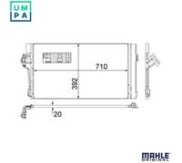 MAHLE ORIGINAL AC 762 000S Air conditioning condenser