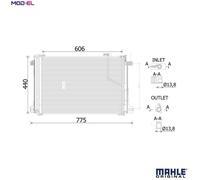 MAHLE ORIGINAL AC 786 000S Air conditioning condenser