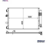 MAHLE ORIGINAL AC 861 000S Air conditioning condenser