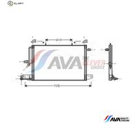 AVA Aircon Condenser AI5117 for AUDI 100 C4 (1991) 100 2.6 etc