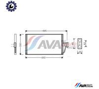 AVA Aircon Condenser BW5254 for BMW 5 Seriess E39 (1996) 520D 2.0