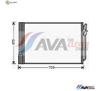 AVA Aircon Condenser BWA5370D for BMW 7 SERIES F01 (2009) 730D 3.0 etc