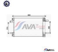 AVA Aircon Condenser CN5311D for CITROËN C4 PICASSO (2013) 1.6 E-HDI/HDI etc