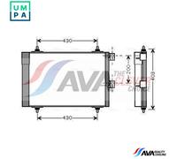 CONDENSER AIR CONDITIONING CNA5241D FOR PEUGEOT PARTNER/ORIGIN/MPV/FURGON/Box
