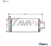 AVA Air Conditioning Condenser CNA5248D Front - Fits Citroen Jumper (2006) 2.2/3.0 HDi