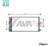 CONDENSER AIR CONDITIONING DAA5004D FOR RENAULT DACIA K9K 884 1.5L 4cyl 1.5L