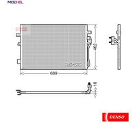 DENSO DCN09145 Condenser, air conditioning for DODGE,FIAT