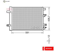 CONDENSER AIR CONDITIONING DCN17063 FOR MERCEDES-BENZ M 282.914 1.3L 4cyl
