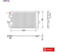 DENSO DCN20007 Air conditioning condenser