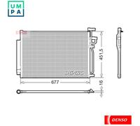 CONDENSER AIR CONDITIONING DCN20040 FOR OPEL CHEVROLET A24XF/24XE 2.4L 4cyl 3.0L