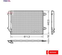 CONDENSER AIR CONDITIONING DCN32013 FOR VW CC/PASSAT/SEDAN/GRANDE CCZB 2.0L 4cyl