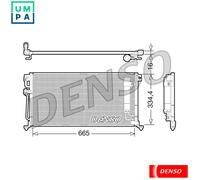 CONDENSER AIR CONDITIONING DCN45003 FOR MITSUBISHI MIRAGE/V CEDIA/VII COLT/Mk