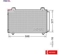 CONDENSER AIR CONDITIONING DCN50043 FOR TOYOTA COROLLA/ALTIS/ALLEX/FIELDER 1.4L
