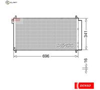 DENSO DCN50121 Air conditioning condenser