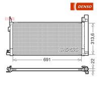 Condenser, air conditioning DENSO DCN50124 For TOYOTA