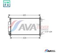 AVA Aircon Condenser DN5251D for NISSAN MICRA (2003) 1.2 etc