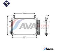 CONDENSER AIR CONDITIONING DW5081D FOR CHEVROLET LA2/B10S1 1.0L 4cyl MATIZ