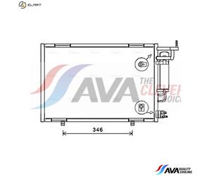 CONDENSER AIR CONDITIONING FD5615D FOR FORD FIESTA/VI/Van ECOSPORT/SUV B-MAX