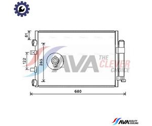 CONDENSER AIR CONDITIONING FDA5484D FOR FORD GRAND/C-MAX/Van T1DB/T1DA 1.6L