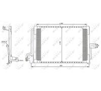 Condenser, air conditioning for OPEL VAUXHALL:ASTRA F,OPTIMA F,ASTRA F Estate