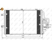 NRF Air Con Condenser - fits OPEL TIGRA R97 1.4 (04-10) Z14XEP