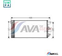CONDENSER AIR CONDITIONING FTA5406D FOR FIAT PANDA/Hatchback/Van/CLASSIC 1.1L