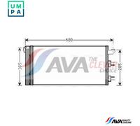 AVA Cooling Systems Air Conditioning Condenser FTA5406D for FIAT Panda (2004) 1.2