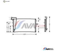 AVA Quality Cooling Aircon Condenser SB5039 - for SAAB 9-5 (1998) 2.2 TID
