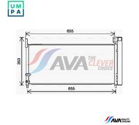 AVA Aircon Condenser TO5737D for TOYOTA AURIS (2013) AURIS TOURING SPORTS 1.8 H