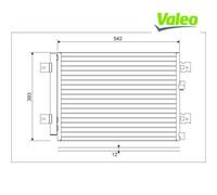 Condenser, air conditioning VALEO 814077 For DACIA, RENAULT, LADA