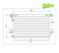 Condenser, air conditioning VALEO 814315 For MITSUBISHI, CITROËN, PEUGEOT