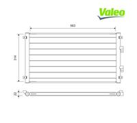 Condenser, air conditioning VALEO 822755 For NISSAN