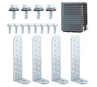 Condenser Bracket - 4pcs Compressor Mounting Holders | Heavy Duty Wall Support for AC Outdoor Condenser | Durable Anti-Vibration Brackets for Industrial Home Garage Business On Concrete Masonry