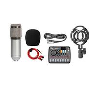 Condenser Microphone Kit Mic Set with Adjustable Metal Shock Mount and Double-layer Pop Filter for Broadcasting Set 1