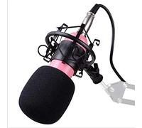 Condenser Microphone with One-Touch Mute Professional Cardioid Podcast USB Mic for Broadcasting Recording Gaming Pink