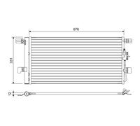 Condenser Valeo 822648 for AUDI