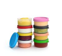 Condiment Cups Containers with Lids- 8 pk. 1.3 oz.Salad Dressing Container to go Small Food Storage Containers with Lids- Sauce Cups Leak proof Reusable Plastic BPA free for Lunch Box Picnic Travel