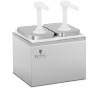 Condiment Dispenser 2 Pumps 2 x 2 L - Sauce Dispensers by Royal Catering