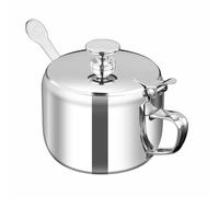 Condiment Jar - Storage Container with Non-Slip Handle | Condiment Jar with Lid | For Meal Prep Restaurant Camping Picnic Sesame Sugar Vinegar