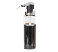 Condiment Press Bottles,Sauce Pump Dispenser,Clear Sauce Bottle,Glass Seasoning Container,Coffee Syrup Dispenser for Kitchen(500ml)