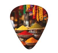 condiments Spices print Celluloid Guitar Plectrums for Acoustic Guitar Bass,Guitar Picks with Organizer Box