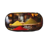 Condiments Spices Print Convenient High Capacity Pencil Bag Portable Makeup Pouch Students Teens Adults