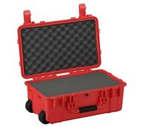 Condition 1 22" Large Rolling Lockable Hard Storage Case with Foam, Model 300, Waterproof Protective Box for Camera, Tactical, Scientific Gear, Made in USA, 21.84"x13.82"x9", Red