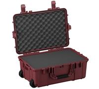 Condition 1 24” Rolling Heavy-Duty Lockable Storage Case Model 305 with Wheels and Handle, IP67 Rated Waterproof, Dustproof, TSA Friendly, Made in USA, 24.50”x17.02”x10.20”, Maroon