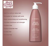 Conditioner for Curly Wavy Hair 236ml L'ANZA Healing Curls - Vegan, defrizzes