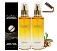 Conditioning Oil Spray Scalp & Hair Strengthener Leave-ln, Improve Dry and Frizzy, For Dry and Knotted Hair, The Package Includes a Comb (2pcs)